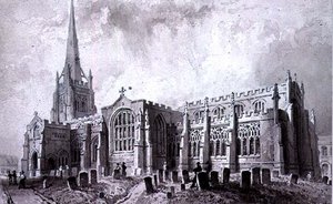 Saint-Jean-Baptiste, Thaxted, Essex, vue du sud-ouest - William Henry Bartlett